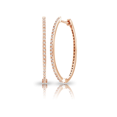 Diamond Hoop Earrings