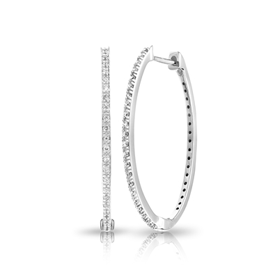 Diamond Hoop Earrings