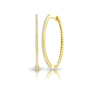 Diamond Hoop Earrings