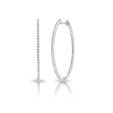 Diamond Hoop Earrings