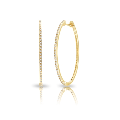 Diamond Hoop Earrings