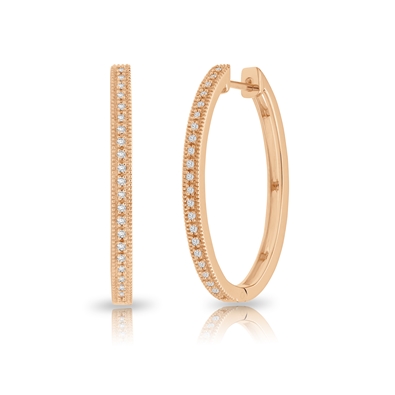 Diamond Hoop Earrings