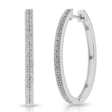 Diamond Hoop Earrings