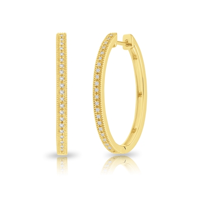 Diamond Hoop Earrings