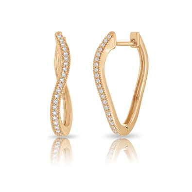Diamond Hoop Earrings