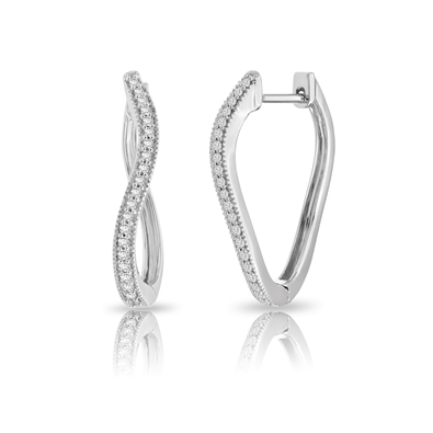 Diamond Hoop Earrings