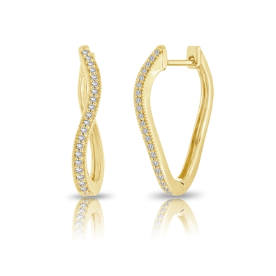 Diamond Hoop Earrings