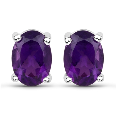 Amethyst Oval Earrings