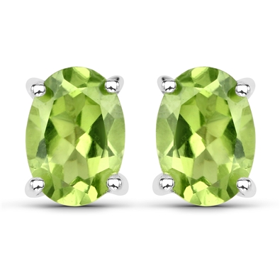 Peridot Oval Earrings
