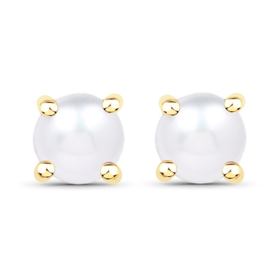 Round Pearl Earrings