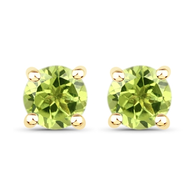 Round Peridot Earrings