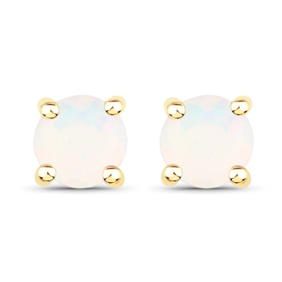 Round Opal Earrings