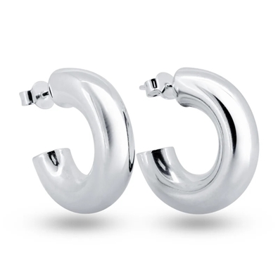 Puffed Hoop Earrings