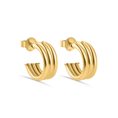 Triple Semi Hoop Earrings