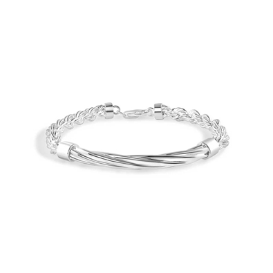 Twisted Round Bar Bracelet