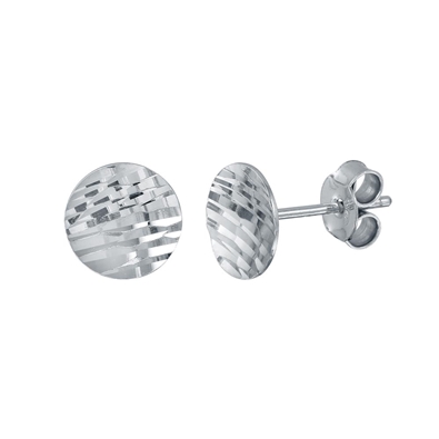 DC Curved Disc Stud Earrings