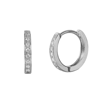 CZ Huggie Hoop Earrings