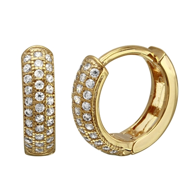 CZ Huggie Earrings