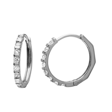 Huggie Earrings with CZ
