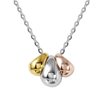 3 Toned Beads Necklace