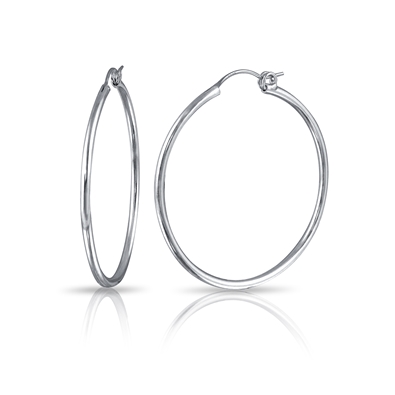 2MM Hoop Earring Rounded Hinge