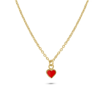 Rolo Enamel Heart Necklace