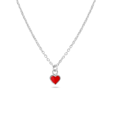 Rolo Enamel Heart Necklace