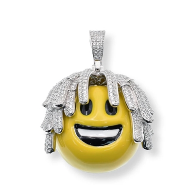 Dreadlocks Smiley Pendant with chain
