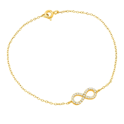 Infinity Clear CZ Bracelet