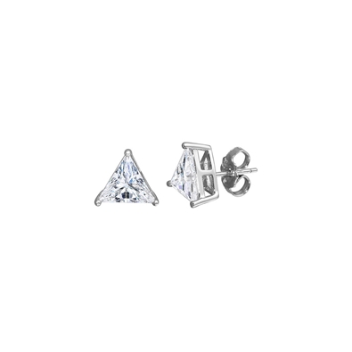 CZ Triangle shape Stud Earrings