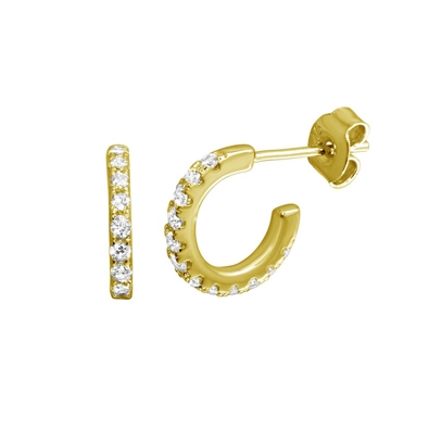 Huggie Earrings with CZ