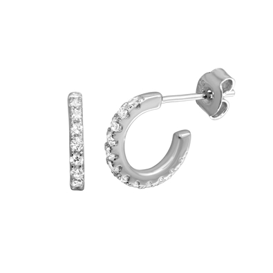 Huggie Earrings with CZ