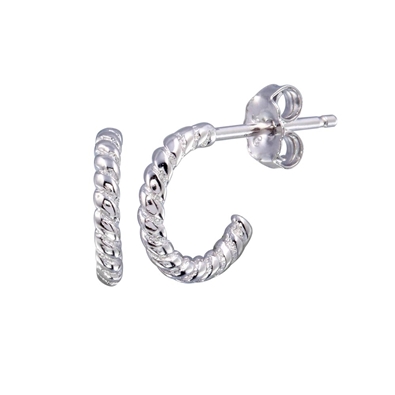 Semi Hoop Rope Design Earring