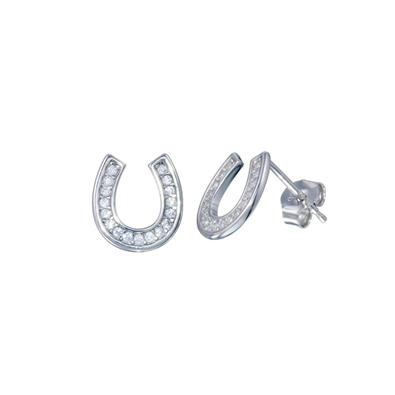 Horse Shoe Stud Earrings