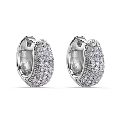 Pave Studded Hoop Earrings