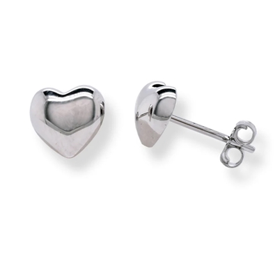 Plain Heart Stud Earrings
