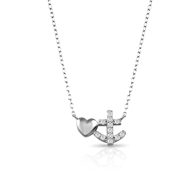 Anchor Heart Necklace