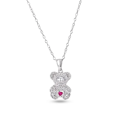 Bear Heart Pendant Necklace