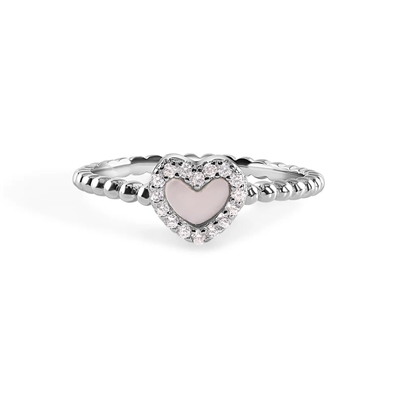 Synthetic Opal Heart Ring