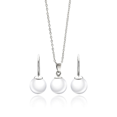 White Enamel Pearl Set