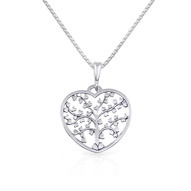 Heart Shape Tree Pendant with chain