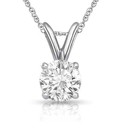 Round Diamond Pendant w/chain