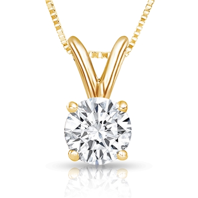 Round Lab Grown Diamond Necklace