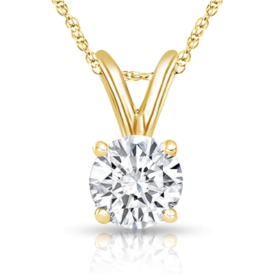 Round Diamond Pendant w/chain