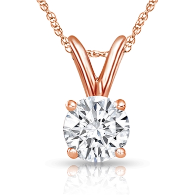 Round Diamond Pendant w/chain