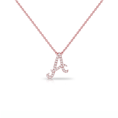 Diamond Cursive Init.  W/Chain
