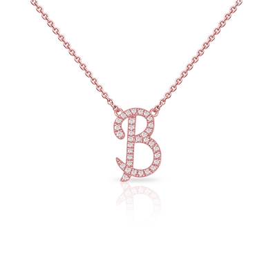 Diamond Cursive Init.  W/Chain