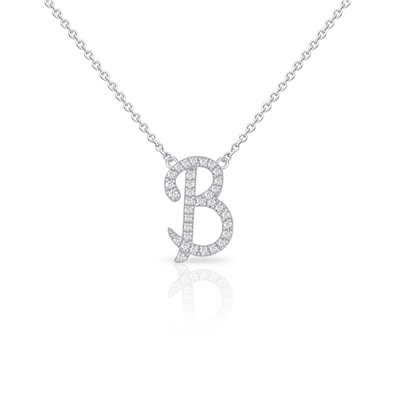 Diamond Cursive Init.  W/Chain