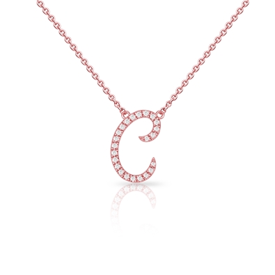 Diamond Cursive Init.  W/Chain