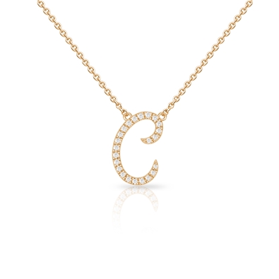 Diamond Cursive Init.  W/Chain